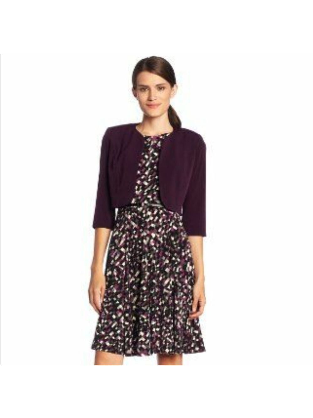 Jessica Howard purple 2 piece jacket dress 4P